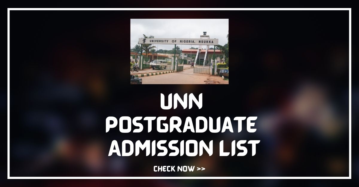 Unn Postgraduate Admission List 2019 2020 Batch A B C D E F