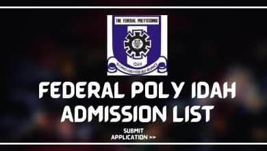 Federal Polytechnic Idah Admission List