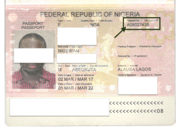 Nigerian Passport Book Number Location A Guide NGScholars